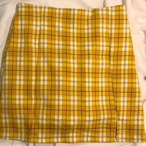 Yellow Plaid Skirt.